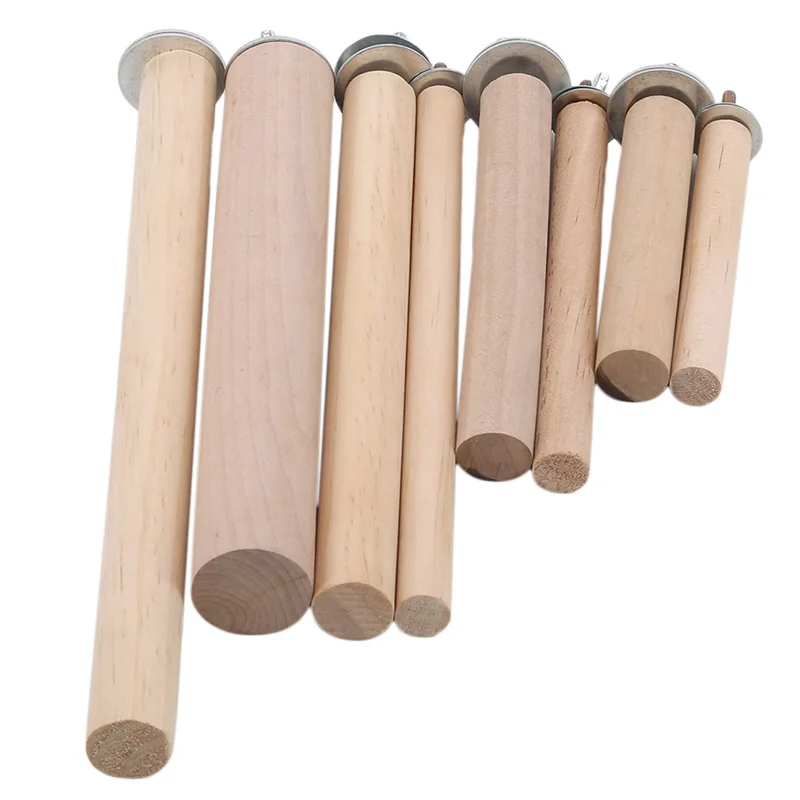 Raw Wooden Parrot Hanging Stand Stick Rack Perch For Birds Pet Parrot Toy Bird Cage Accessories Bath Shower Standing Rack parrot bird perch