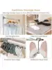 Clothes Drying Rack Stainless Steel Foldable Laundry Drying Rack with with 6-Level Adjustable Height High Hanger Design 4