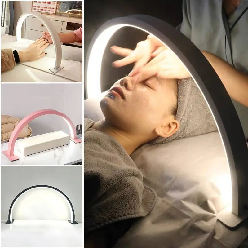 LED Half Moon Light for Nail 39CM Table Lamp U-Shaped Fill Light Specific Desk Work Lighting for Salon Tattoos Eyebrows Beauty