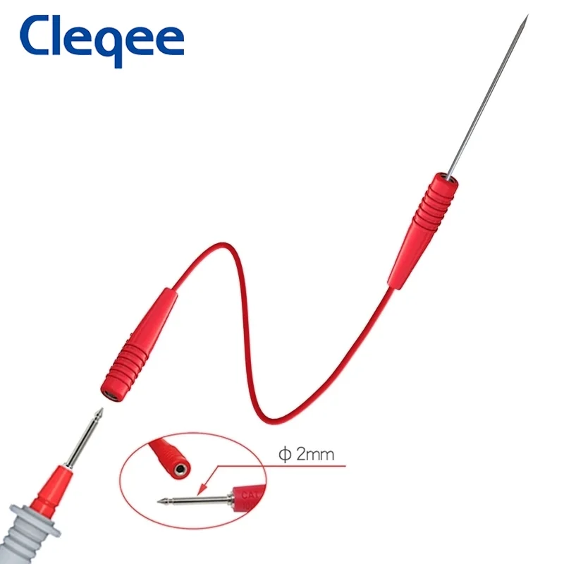 Cleqee P1046 0,7mm Sharp Punktion Nadeln Piercing Drähte mit 2mm Innen-frühling Buchse für Elektronische Elactrical Prüfung