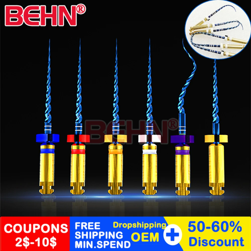 EndofilesrotaryS1S2F1F2F321mm25mmProDentalRootCanalFile