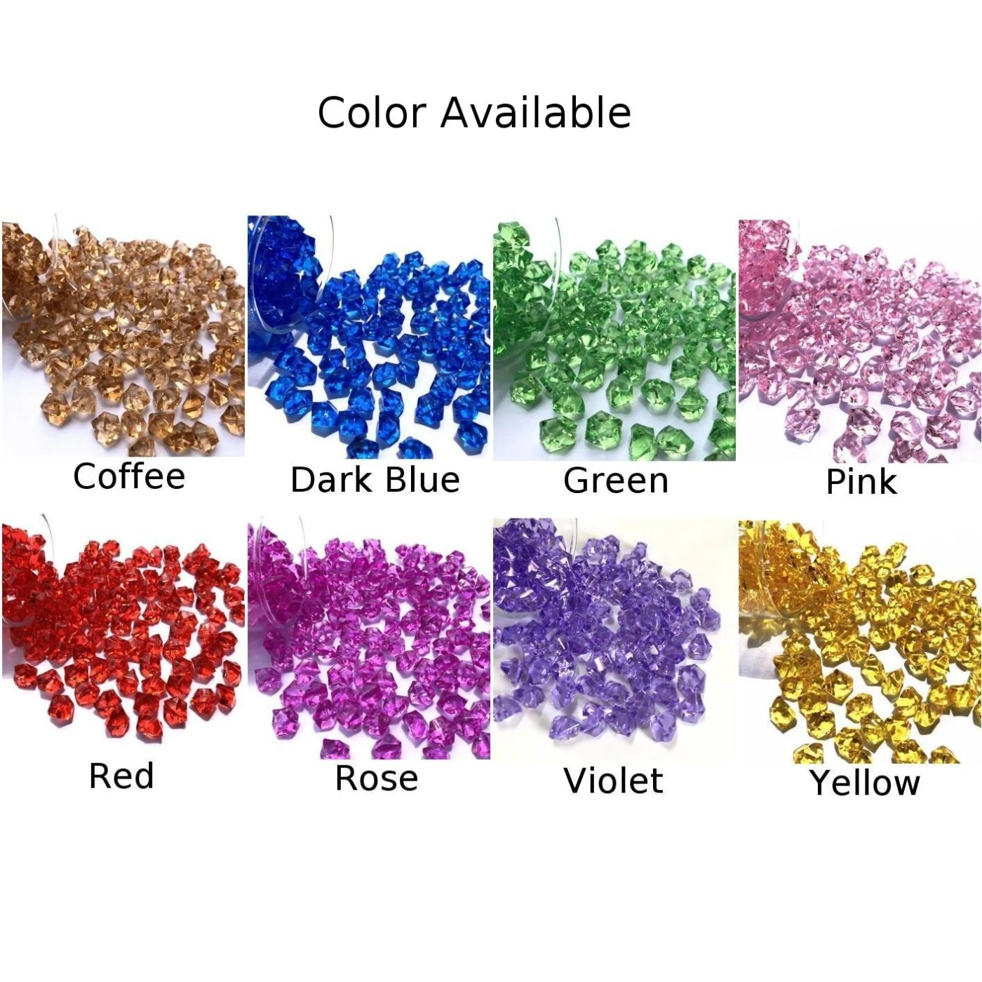 

Fish Tank Vase Filler Acrylic Stone Plastic Ice Rocks Table Confetti Transparent Scatter Hot High Quality Brand New