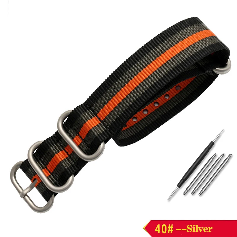 thumbnail image 1 of Correa de reloj de nailon para Omega Seiko, estilo universal para hombre, hebilla de acero inoxidable, lona deportiva para exteriores engrosada, 20 mm, 22 mm, 1 of 5