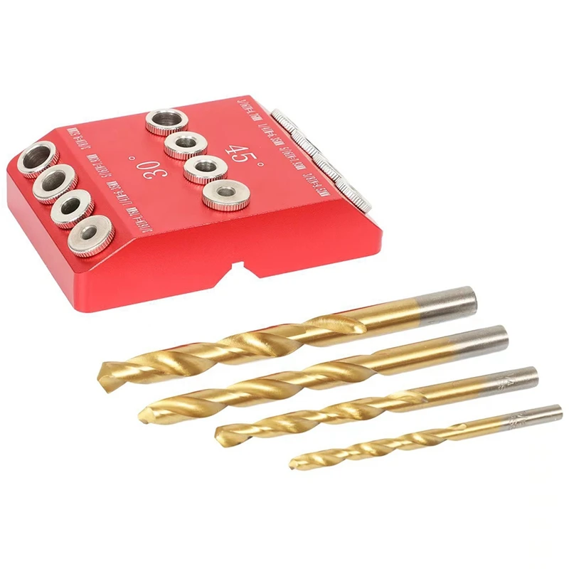 

New 30 45 90 Degree Angle Drill Guide, Drill Guide Jig For Oblique/Straight Holes, 4 Sizes, Drill For Cable Railing