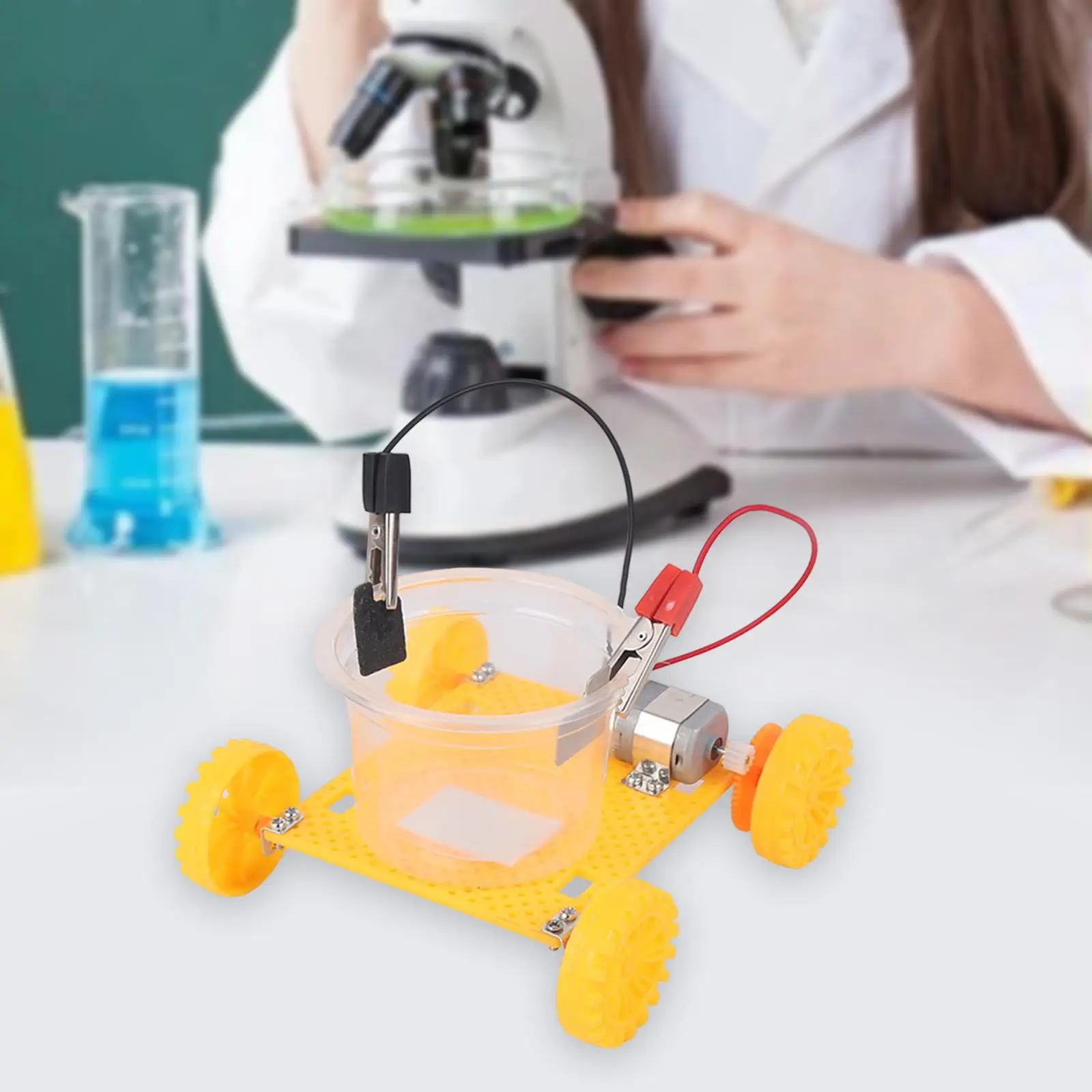 Salt Water Power Car Science Toy Kit Teaching Materials Scientific Educational Puzzle for Ages 6+ Year Old Student Teens School