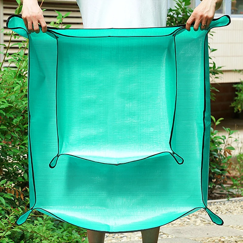 Planting Mat PE Square Gardening Mat Waterproof Plant Potting Foldable Garden Repotting Pad Anti-dirty Transplanting Tarp