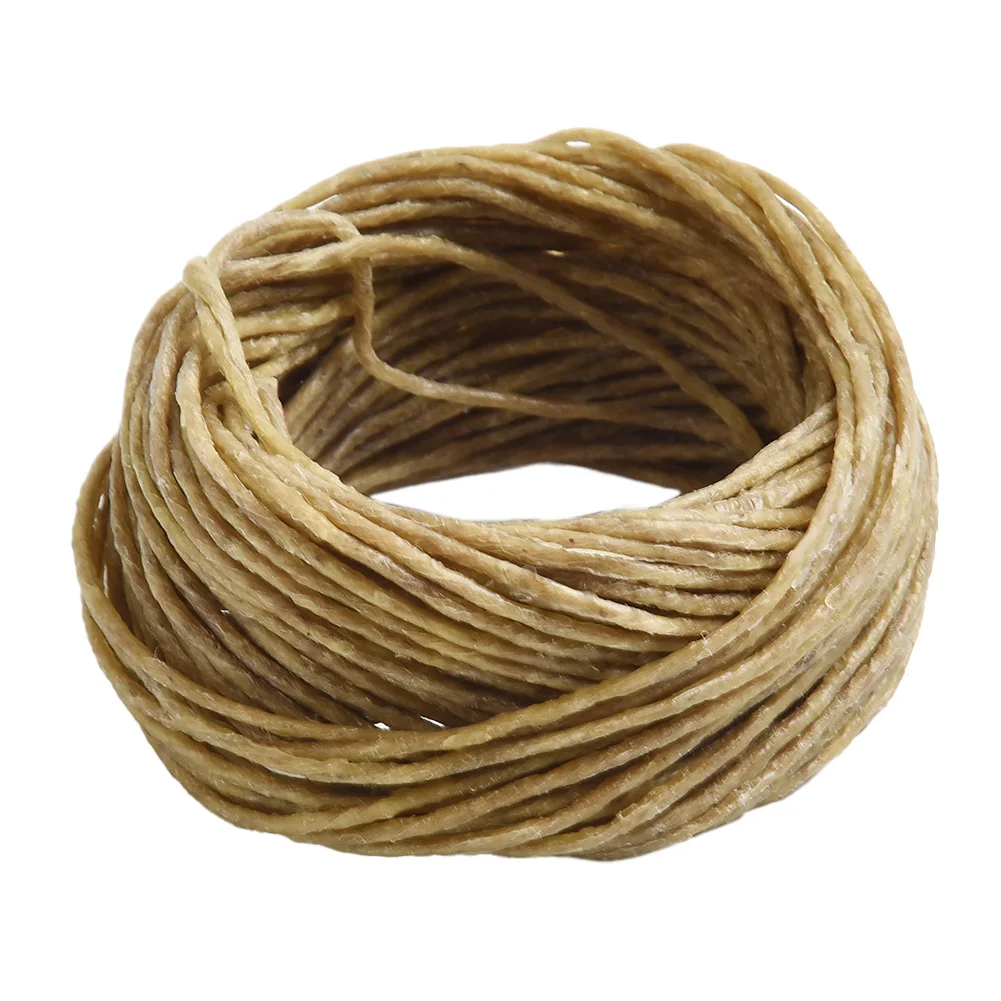 1 Roll 2.0mmx10m Organic Natural Beeswax Wicks Hemp Candle Wicks Handmade  Crafts Ornament Decoration DIY Accessories