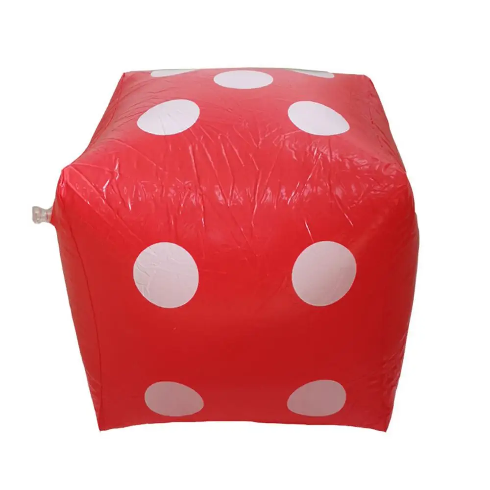 Inflatable Dice Blow-Up Big Dice Toy Stage Prop Group Game Casino Poker Party Decorations Pool Child Water Sports Beach Toy