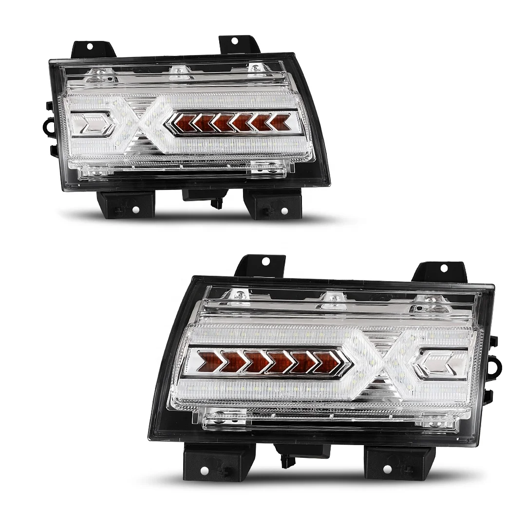 

X Shape LED DRL daytime running light Sequential Turn Signal lamp for Jeep for Wrangler JL Gladiator JT 2018 2019 2020