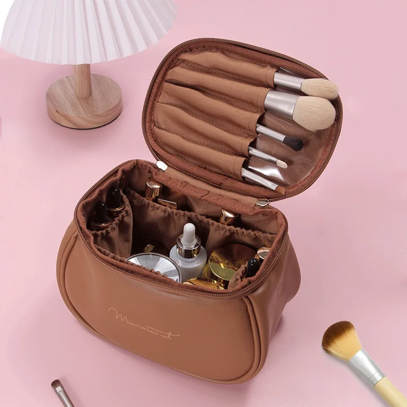 Cute PU Makeup Bag For Women Toiletries Organizer Waterproof Travel Make Up  Pouch Female Large Capacity Portable Cosmetic Case 3