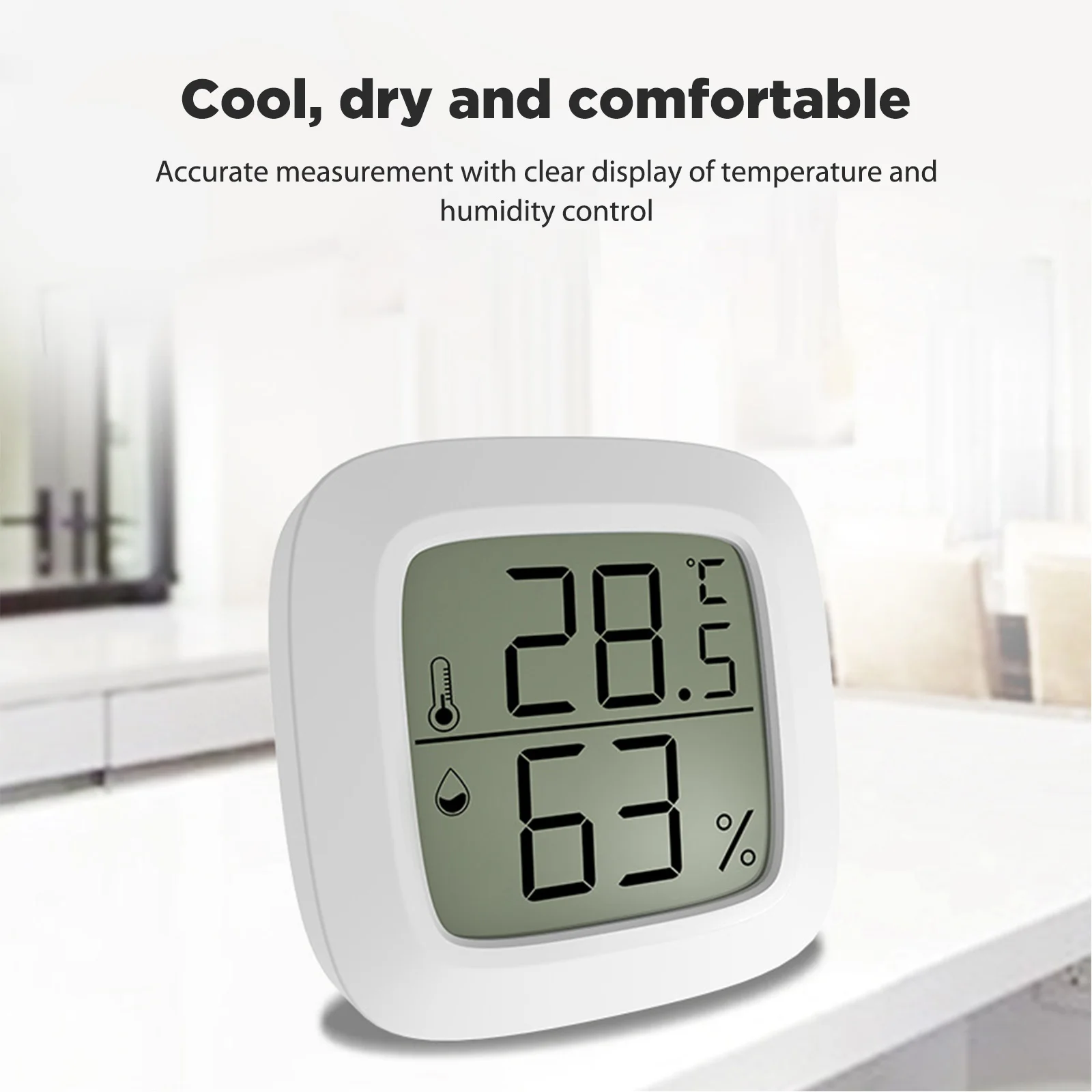 3-10PCS Humidity Sensor Mini Temperature Measurement Instruments with Magnetic Suction Temperature Tester Gauge Household Use 4