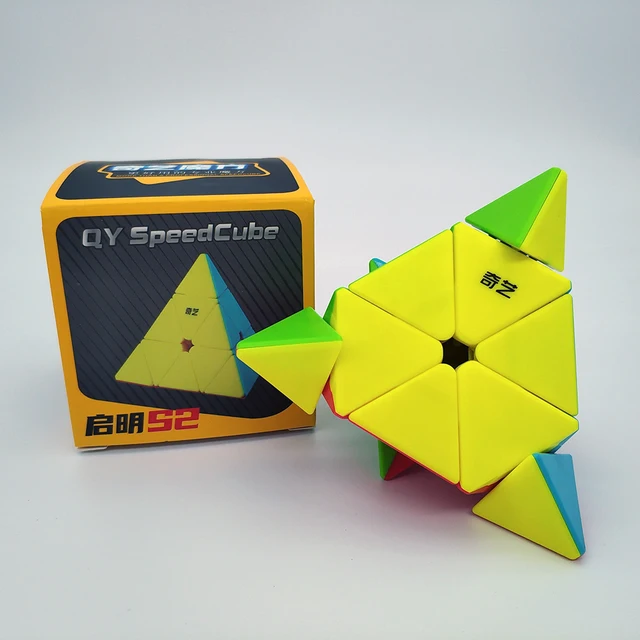 QiYi QiMing S2 Pyramid 3x3 Magic Cube  Professional Cubos magicos Kid Toys High Speed Cube Puzzle Toy 6