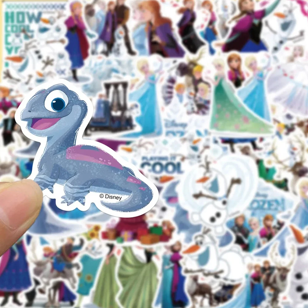 10/30/50pcs Kawaii Disney Frozen Anime Stickers Cute Anna Elsa Cartoon Sticker Phone Notebook Luggage Graffiti Decals Girls Toy 2