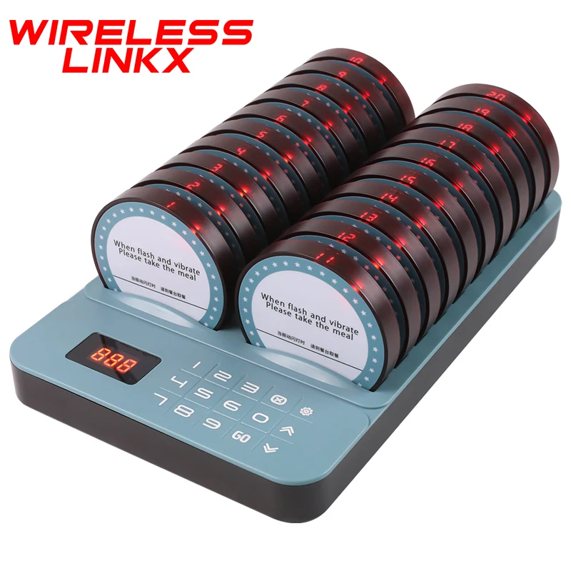 Wireless Restaurant Pager System Flash Buzzers 500 Meters Serial Number  Mode Guest Paging System Food Pager for Food Truck Cafe - AliExpress 7