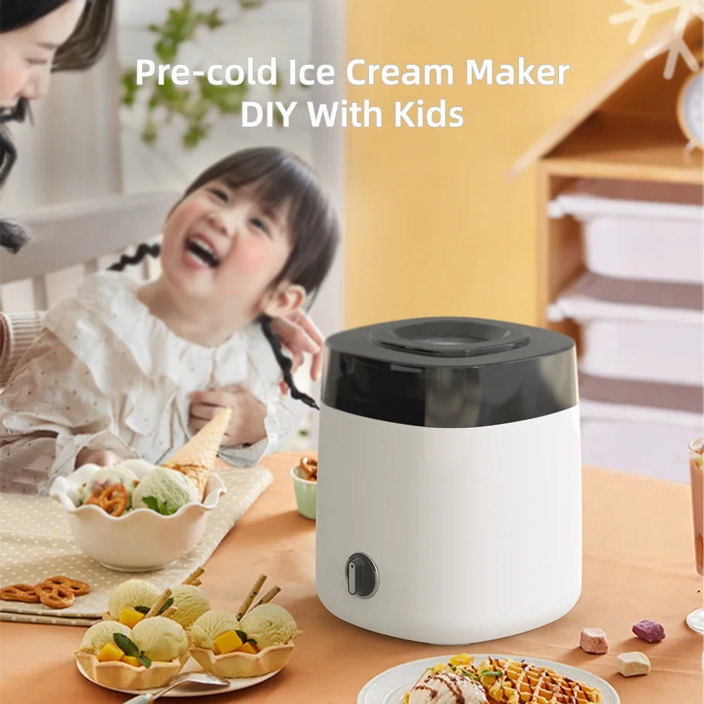 Manufacturer Ice Cream Machine Automatic Mini Fruit Ice Cream Maker For Home DIY Homemade Makers For Kids