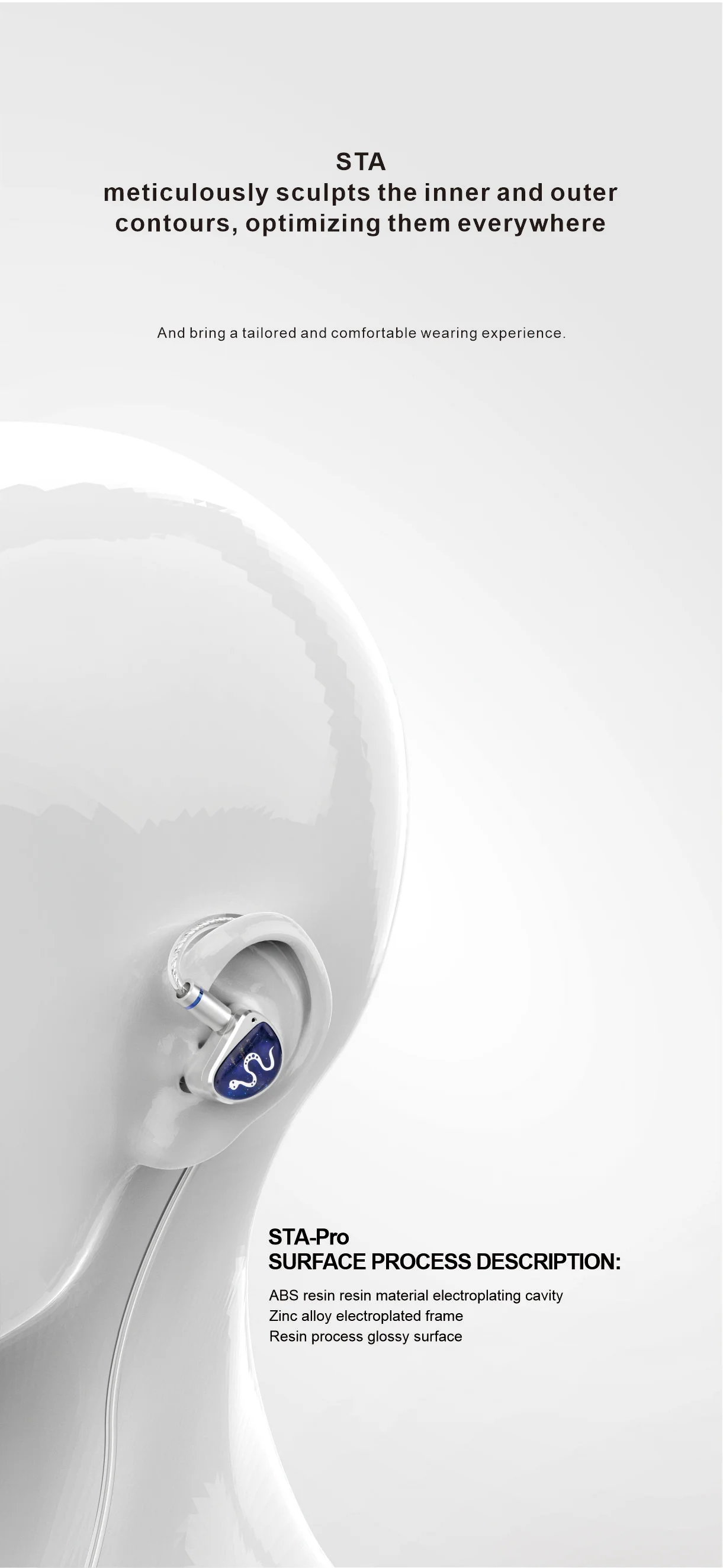TFZ EarAcoustic Audio Silver Angel STA-Pro 10MM +6MM Polymer Diaphragm HiFi Music Monitor DJ Studio Audiophiles In-Ear Earphones