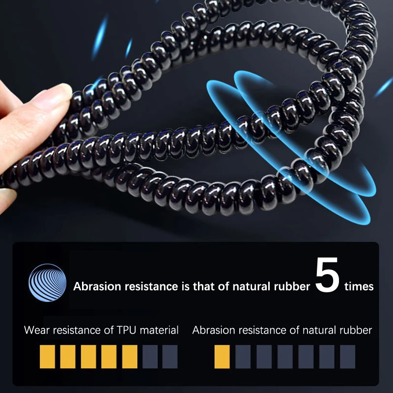 90cm TPU 와인딩 보호 와이어 케이블 스파이럴 와인더 정리기 (전동 스쿠터용)