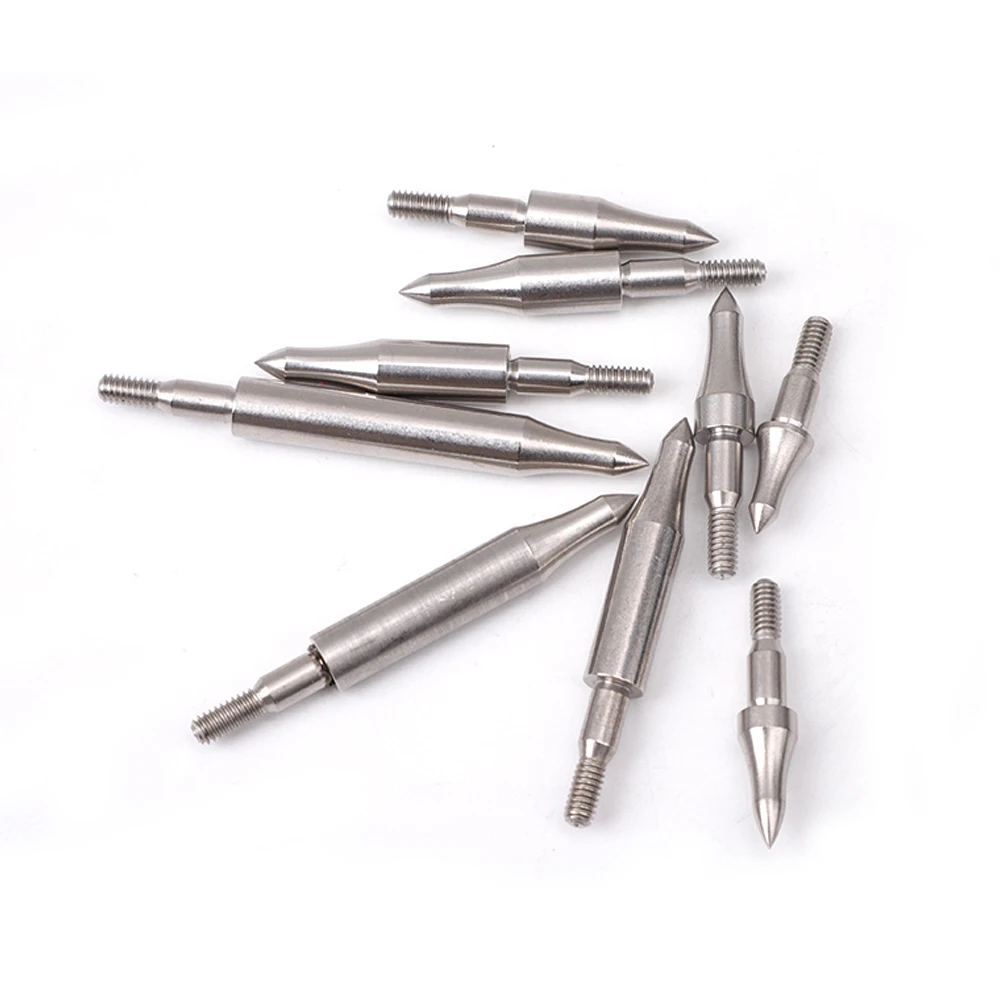 Archery Arrowhead 6/12pcs Stainless Steel Arrow Point Tip Broadhead Head for ID6.2mm OD7.6/8.0mm Arrows Shaft
