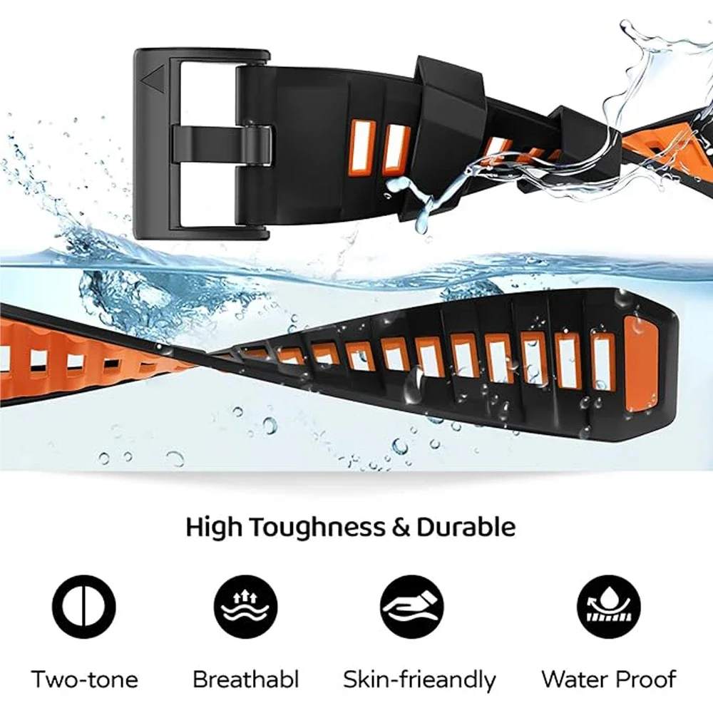 Silicone QuickFit Release Watch Band Strap | 22-26MM Bracelet