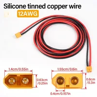สายเชื่อมต่อแบบแปลงหัว XT60 ตัวผู้-ตัวเมีย ขนาด 12AWG ความยาว 300 ซม. สายซิลิโคน สำหรับเชื่อมต่อแบตเตอรี่ลิโพ ใช้กับโดรน รถบังคับ เรือบังคับ 3