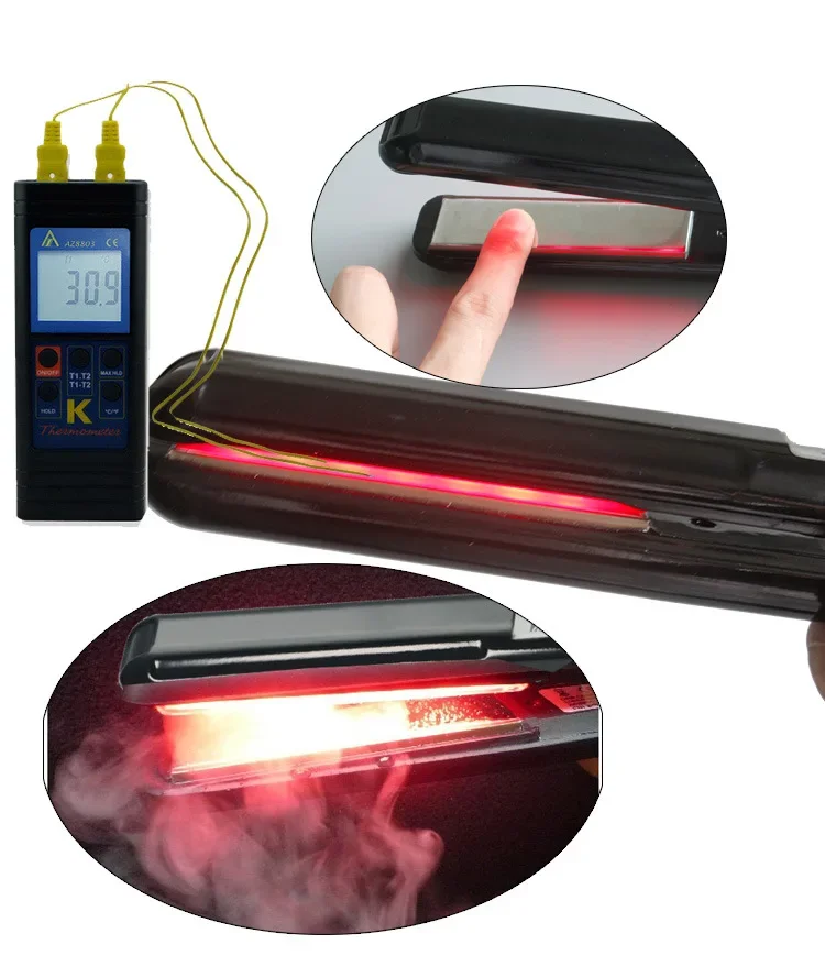 Hair Care Ultrasonic Infrared Hair Straightener Professional Cold Flat Iron Treament Styler Therapy Conditioning Tools