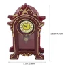 Miniature Pendulum Clock Mini Classical Mantel Clock Small Wooden Figurine House Floor Clock Decorative Table Clock Wooden 2