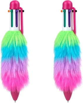 36 pezzi all'ingrosso penne a sfera retrattili soffici multicolori studente che imparano penne arcobaleno materiale scolastico per ufficio dell'insegnante