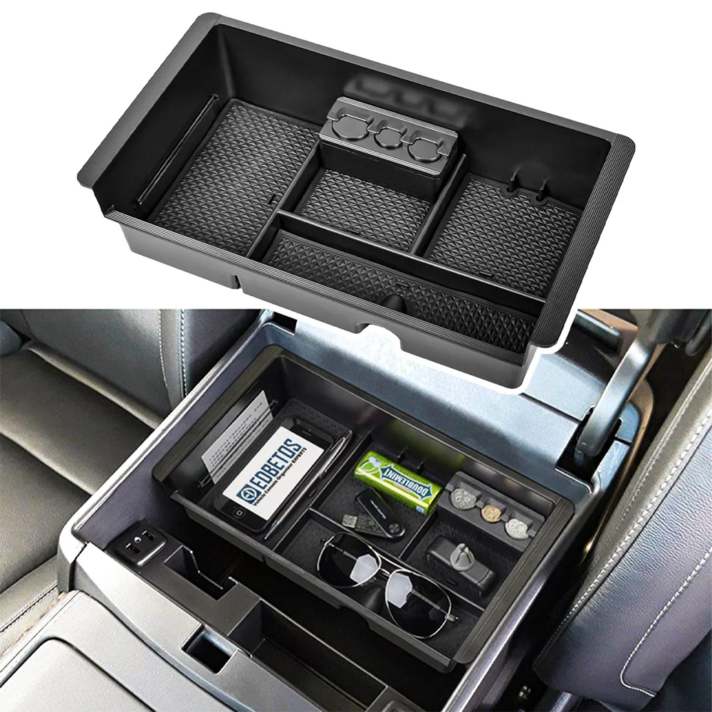

Center Console Tray Organizer for 2014-2018 Chevrolet Silverado/GMC Sierra 1500, 2500/3500HD(2015-2019) Armrest Storage Box