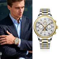 OLEVS 7126 montres originales et authentiques de marque pour homme, coffret cadeau de luxe, ceinture en acier haut de gamme, montre mécanique multifonctionnelle pour hommes 1