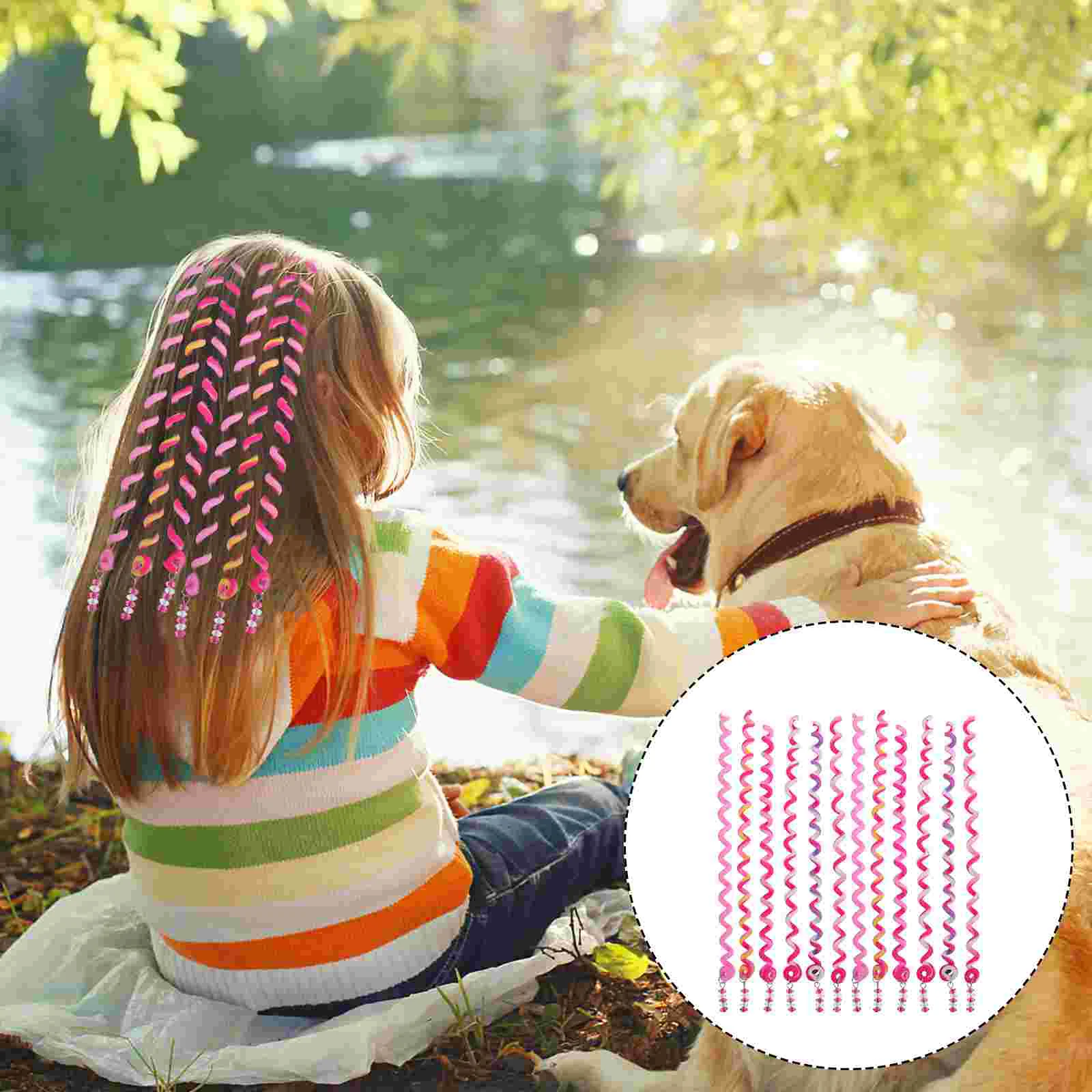 

Spiral Curls Crimper Hair Tool Curling Iron Grips Girls Braid Clip Accessories Curlers No Heat Polymer Clay Braider
