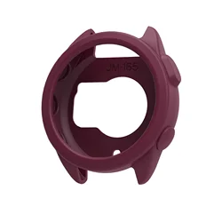 Dual - Function Adjustable Sports Strap with Textured Surface and Decorative Case - Garmin 165 (TPU Wine red)