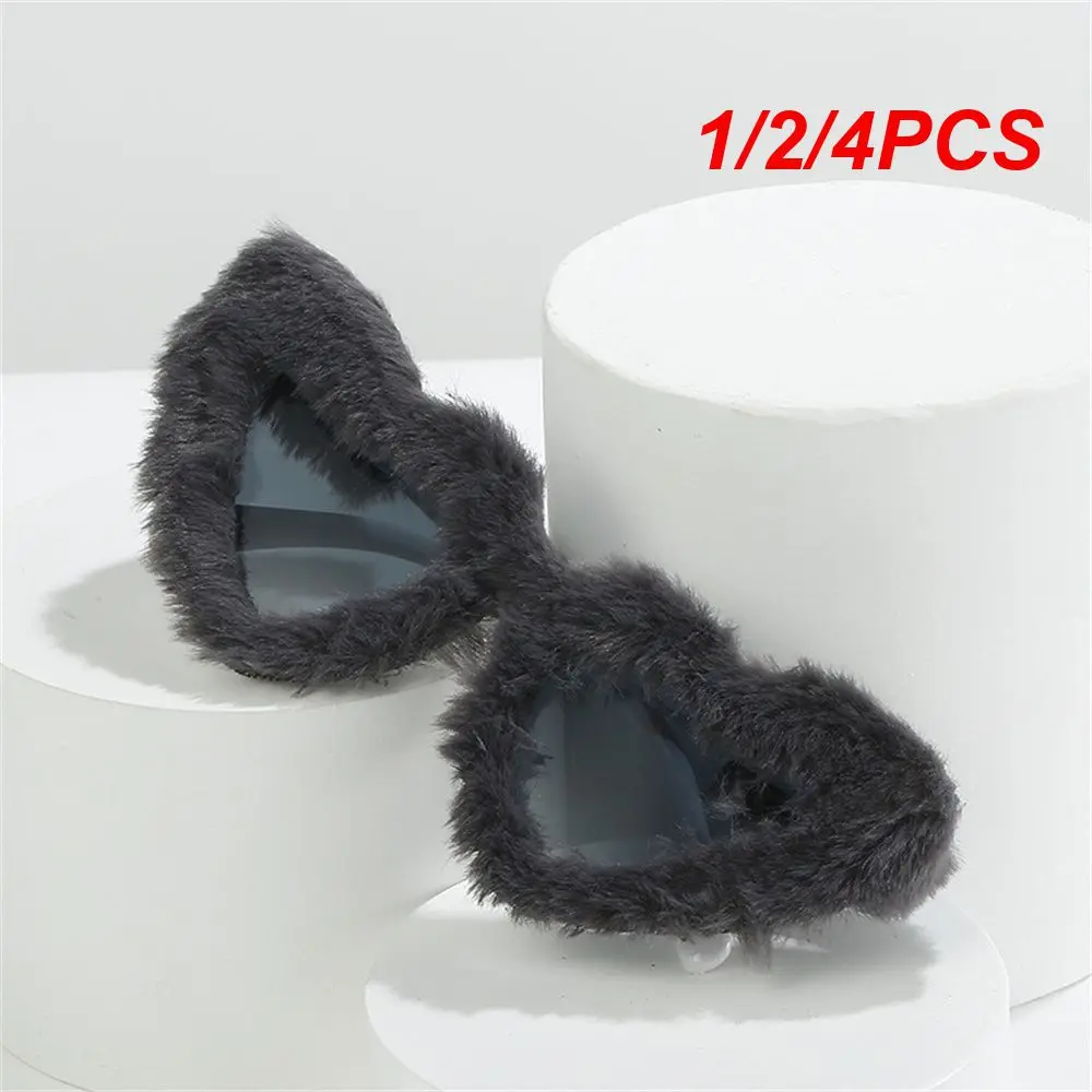 

1/2/4 шт., мягкие плюшевые солнцезащитные очки унисекс