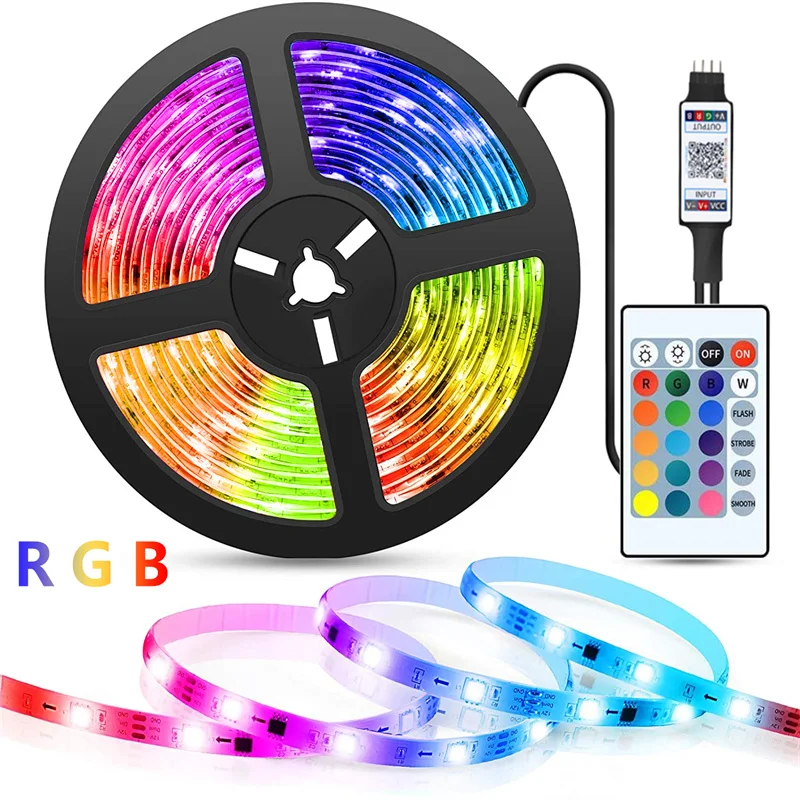 

USB LED Strip Light Bluetooth TV Backlight Strips Lights RGB 2835 Color DC5V with IR Remote Color Changing Lights for Home Decor