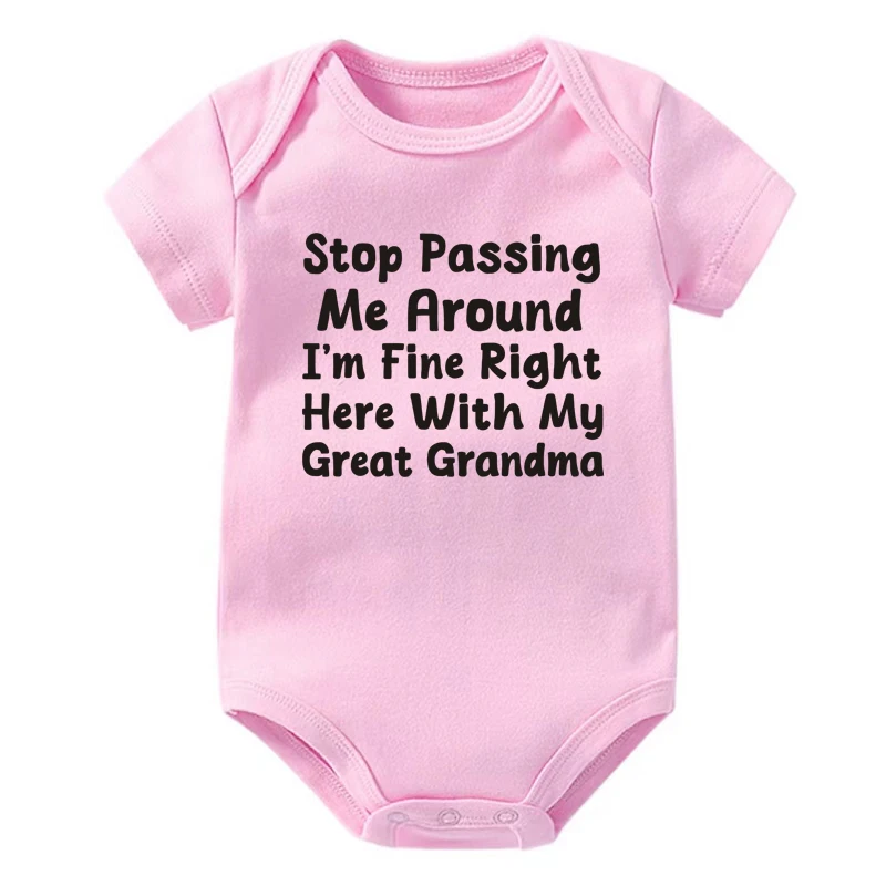 Great Grandma Print Baby Bodysuit Cute Newborn Baby Girls Boys Clothes Body Toddler Romper Cotton Summer Infant Jumpsuits 4