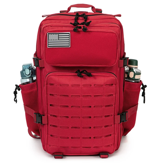 25L/45L Tactical Backpack Outdoor for Women/men Laser Cut Molle Hiking 3Day pack School Bag Gym Rucksack with Dual Cup Holder 3