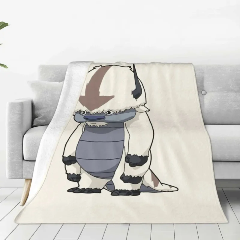 

Avatar The Last Airbender Appa Standing Blanket Flannel Spring/Autumn Portable Soft Throw Blanket for Bed Couch Rug Piece