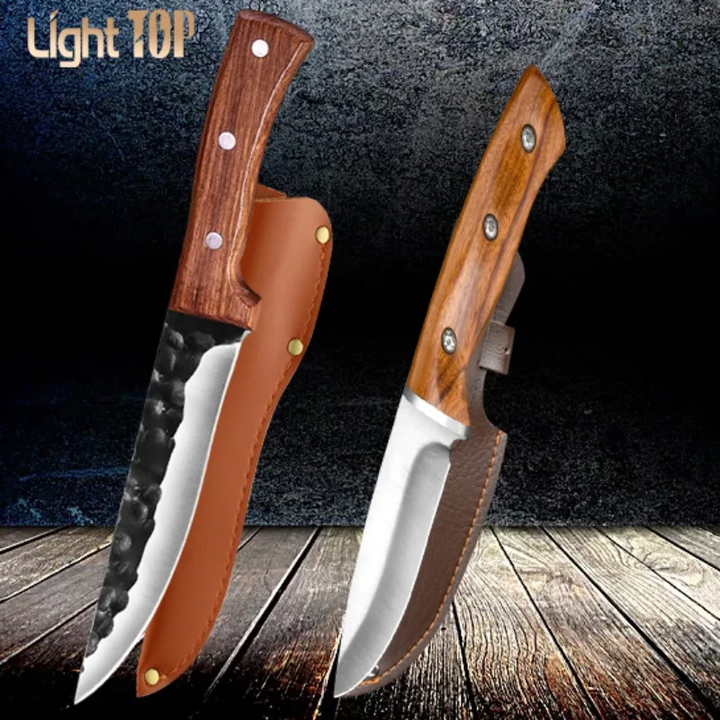 Coltello Per Disossare Coltello Da Cucina Forgiato Professionale Da 6.5 "Coltello Da Cuoco Coltello Da Macellaio Filetto Di Pesce Mannaia Per Carne Ut