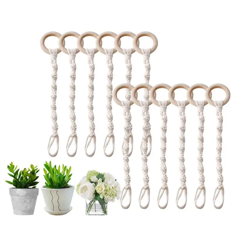 

Plant Hanger Handmade Boho Style Plants Hanger Holder Hanger Holder Farmhouse Flowerpot Hanger Hand Woven Plant Pot Holder For