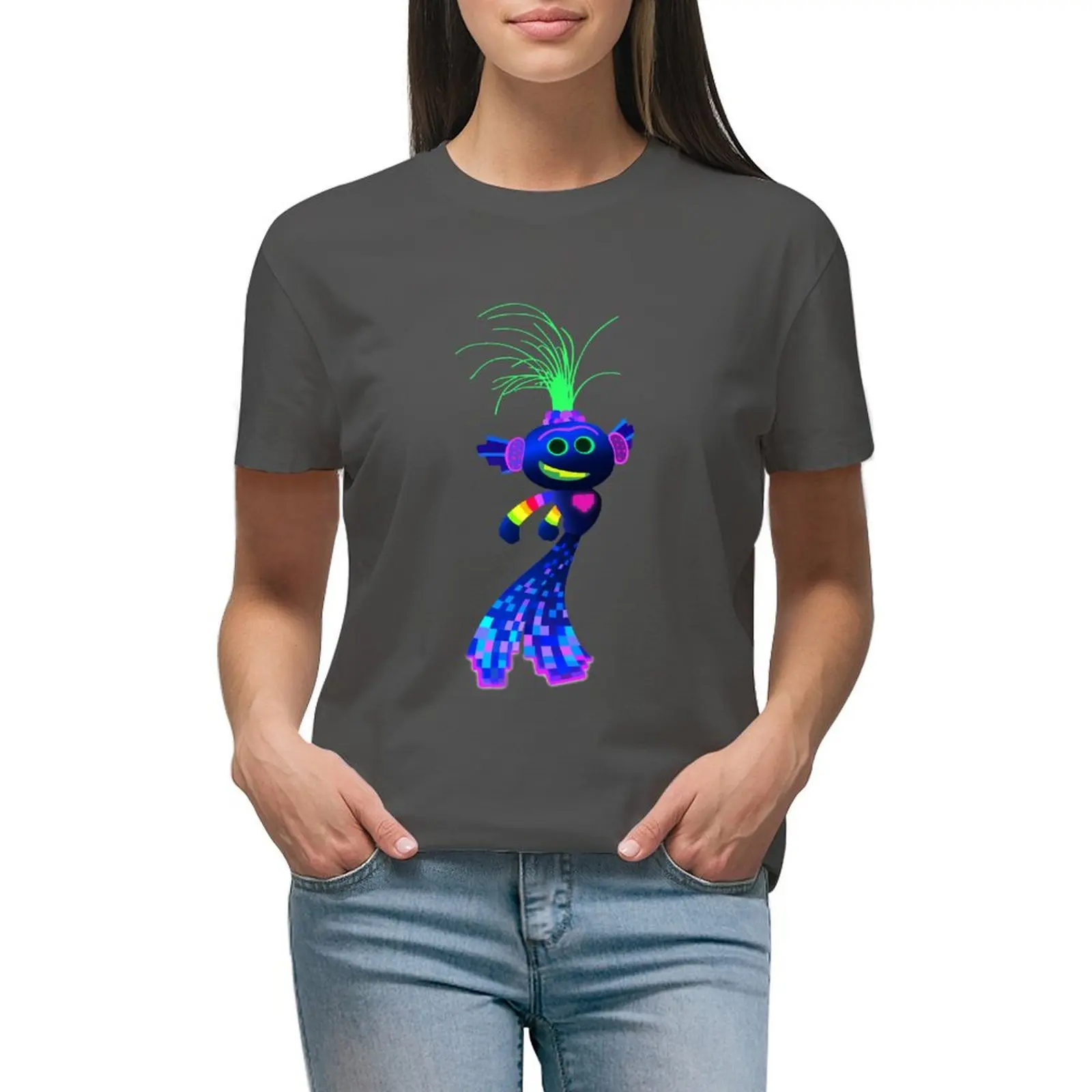 

Music Retro Trolls 2 Film Cartoon World Tour Cute Graphic Gift T-shirt plus size tops cute clothes Women's summer blouses 2024