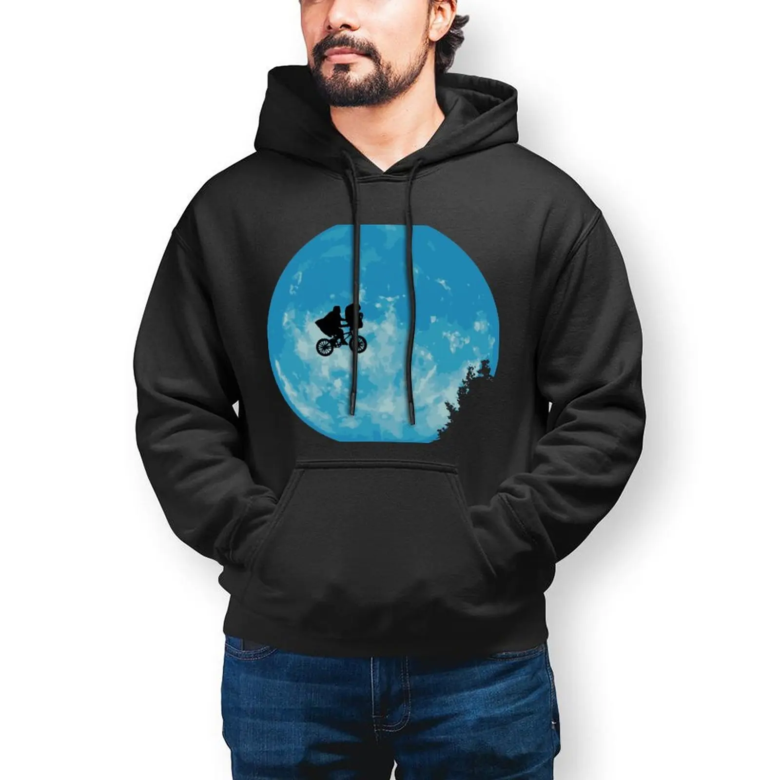 

E T Casual Hoodies Couple E T The Extra Terrestrial Cool Hoodie Winter Streetwear Pattern Hooded Sweatshirts Oversize Clothing
