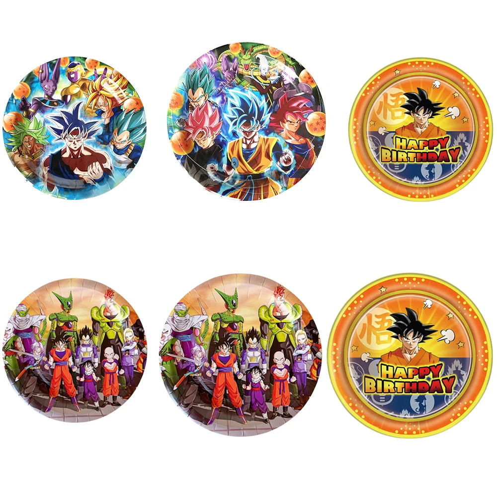 

Dragon Ball Z Sun WuKong Anime Figures Party Supplies Paper Plate Sets Tableware Party Decoration Birthday Cake Holiday Gift Toy
