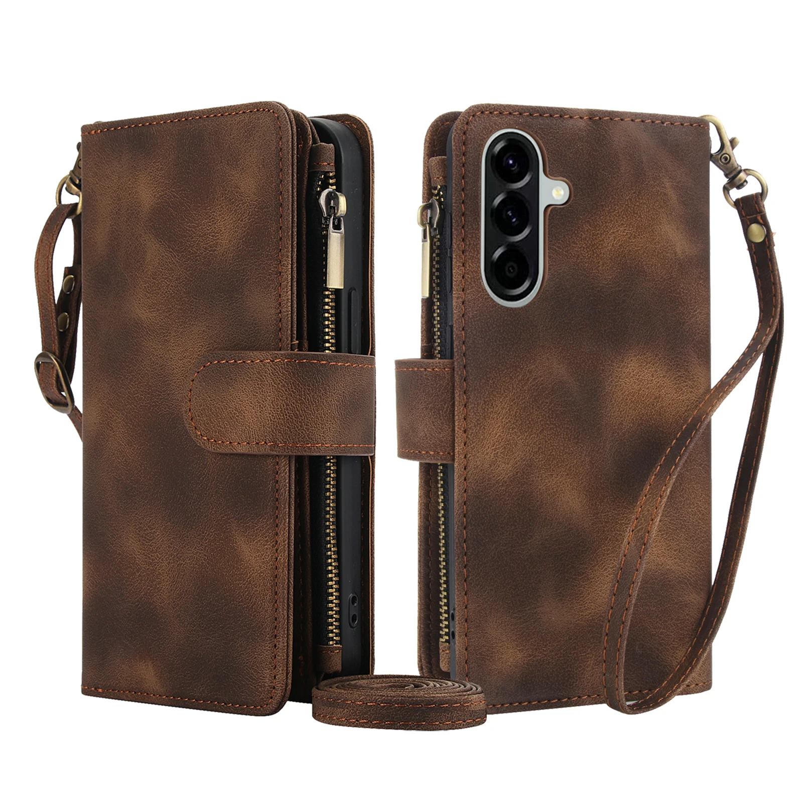 Stylish Lanyard Purse Phone Case with Card Holder and Detachable Strap