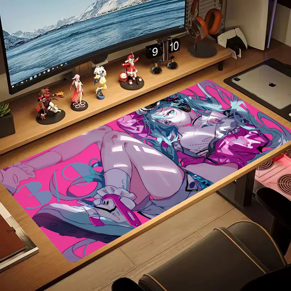 Anime Hatsune Miku Mouse Pad Large Mouse Mat Pink Office Desk Mat Laptop Gaming Large Mousepad 5