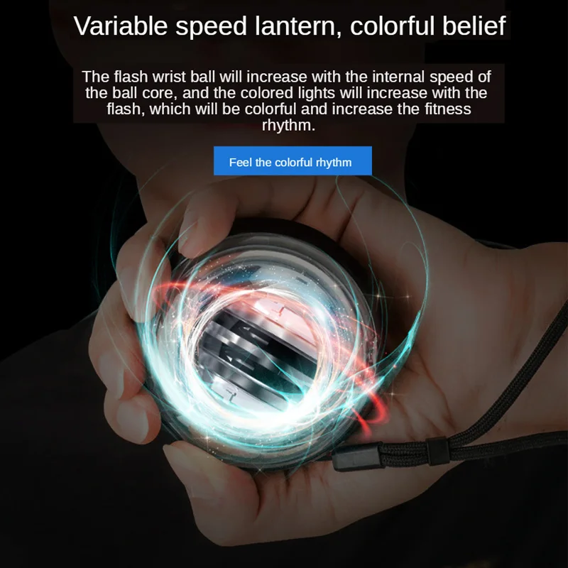 Xiaomi Auto-partida Giroscópio Bola 5-color Led Braço Muscular Pulso Bola Força Treinador Antebraço Reabilitação Fortalecimento Treinador - Image 2