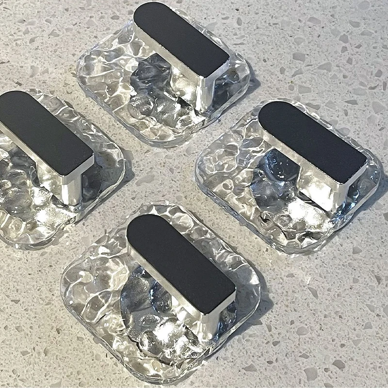 12 Ganci Adesivi Trasparenti 3 Forme – Forti E Impermeabili Per Doccia, Bagno E Cucina – Con Raschietto - 6