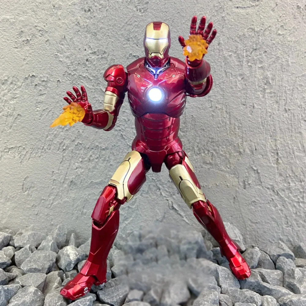 Marvel Iron Man Luminous Mk3 Garage Kit Model Action Toy 18Cm Figure Model Collection Toys Boy Man Regali Di Compleanno Car Home Decor