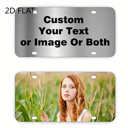 Personalized License Plate: Customizable Image & Text Design - 15x30cm (Red)
