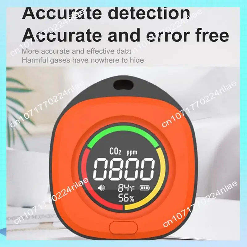 A17Z K5C Mini Carbon Dioxide Detector CO Tester Air Quality Portable Monitor LED Screen USB Typc-C Charging Indoor