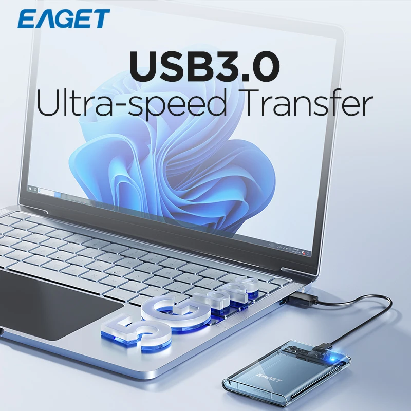Eaget HDD ケース 2.5 インチ SATA から USB 3.0 ハードドライブ