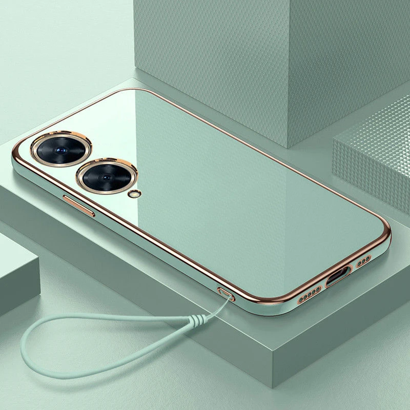 Luxury Square Plating Soft Silicone Back Cover